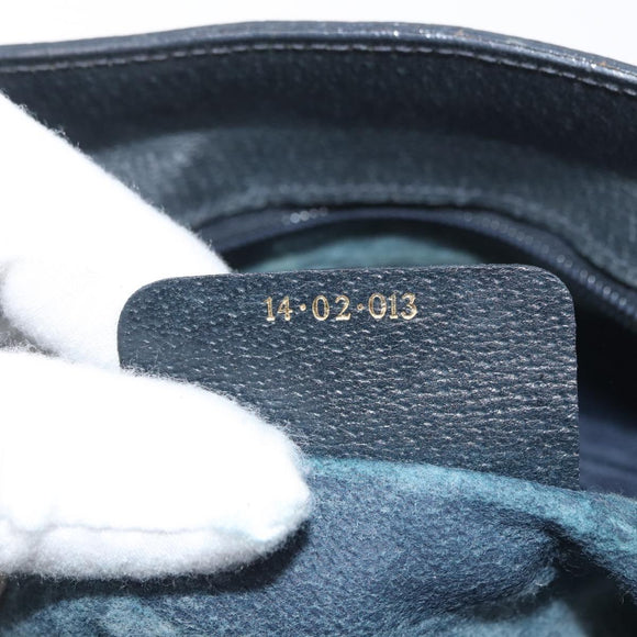 GUCCI GG Supreme Sherry Line Shoulder Bag PVC Navy Gold 14 02 013 Auth 178297
