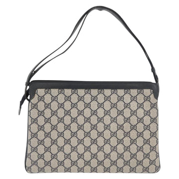 GUCCI GG Supreme Sherry Line Shoulder Bag PVC Navy Gold 14 02 013 Auth 178297 - 0