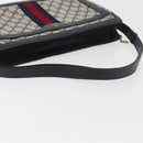 GUCCI GG Supreme Sherry Line Shoulder Bag PVC Navy Gold 14 02 013 Auth 178297-7