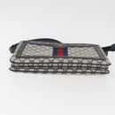 GUCCI GG Supreme Sherry Line Shoulder Bag PVC Navy Gold 14 02 013 Auth 178297-5