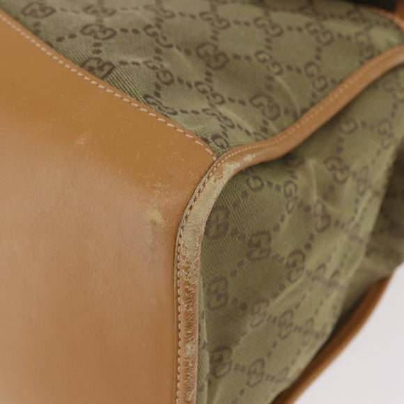 GUCCI GG Canvas Tote Bag Khaki Goud Origineel 178301