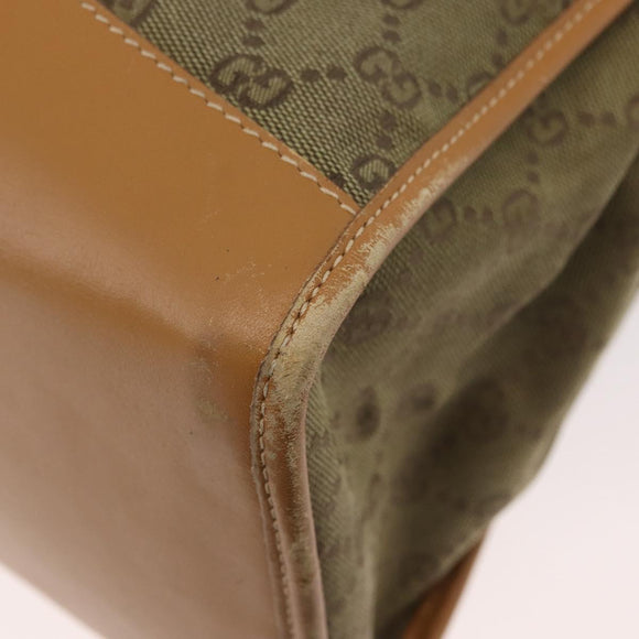 GUCCI GG Canvas Tote Bag Khaki Goud Origineel 178301