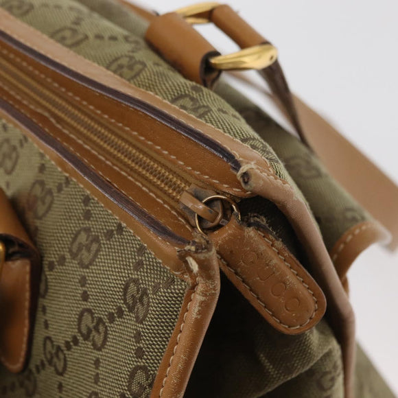 GUCCI GG Canvas Tote Bag Khaki Goud Origineel 178301