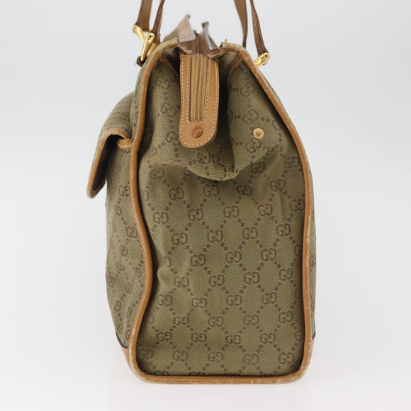 GUCCI GG Canvas Tote Bag Khaki Goud Origineel 178301