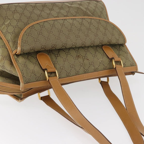 GUCCI GG Canvas Tote Bag Khaki Goud Origineel 178301