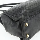 BOTTEGA VENETA INTRECCIATO Hand Bag Leather Black Gold Auth 178302-13