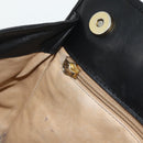 BOTTEGA VENETA INTRECCIATO Hand Bag Leather Black Gold Auth 178302-18