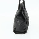 BOTTEGA VENETA INTRECCIATO Hand Bag Leather Black Gold Auth 178302-4