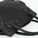 BOTTEGA VENETA INTRECCIATO Hand Bag Leather Black Gold Auth 178302-6