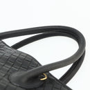 BOTTEGA VENETA INTRECCIATO Hand Bag Leather Black Gold Auth 178302-8