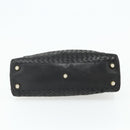BOTTEGA VENETA INTRECCIATO Hand Bag Leather Black Gold Auth 178302-9