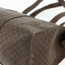 CELINE Macadam Canvas Tote Bag PVC Leather Brown Gold Auth 178303-14