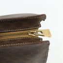 CELINE Macadam Canvas Tote Bag PVC Leather Brown Gold Auth 178303-10