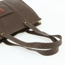 CELINE Macadam Canvas Tote Bag PVC Leather Brown Gold Auth 178303-7