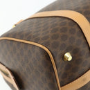 CELINE Macadam Canvas Hand Bag PVC Leather Brown Gold Auth 178304A-13