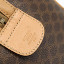 CELINE Macadam Canvas Hand Bag PVC Leather Brown Gold Auth 178304A-15