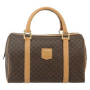 CELINE Macadam Canvas Hand Bag PVC Leather Brown Gold Auth 178304A-2