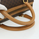 CELINE Macadam Canvas Hand Bag PVC Leather Brown Gold Auth 178304A-7
