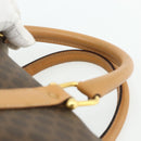 CELINE Macadam Canvas Hand Bag PVC Leather Brown Gold Auth 178304A-8