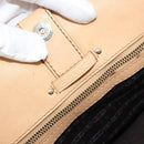 CELINE Hand Bag Leather Beige Gold Auth 178305A-22