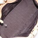 CELINE Hand Bag Leather Beige Gold Auth 178305A-23