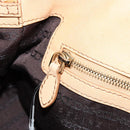 CELINE Hand Bag Leather Beige Gold Auth 178305A-26