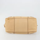 CELINE Hand Bag Leather Beige Gold Auth 178305A-9