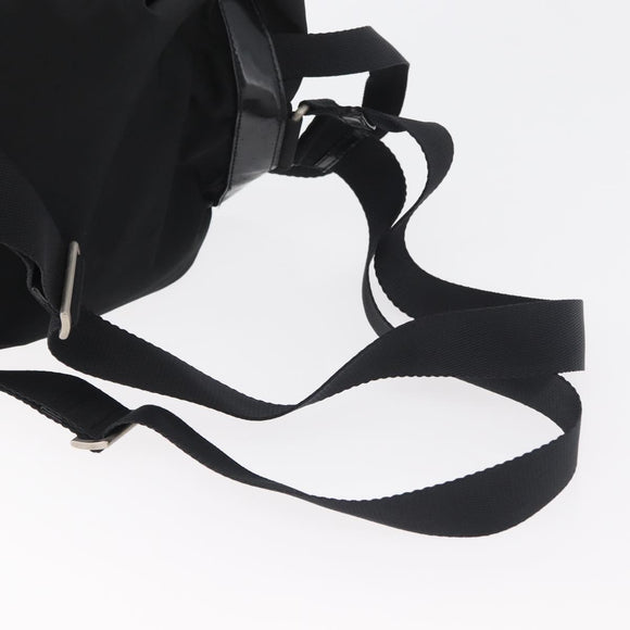 PRADA Rugzak Nylon Zwart Zilver Authentiek 178309