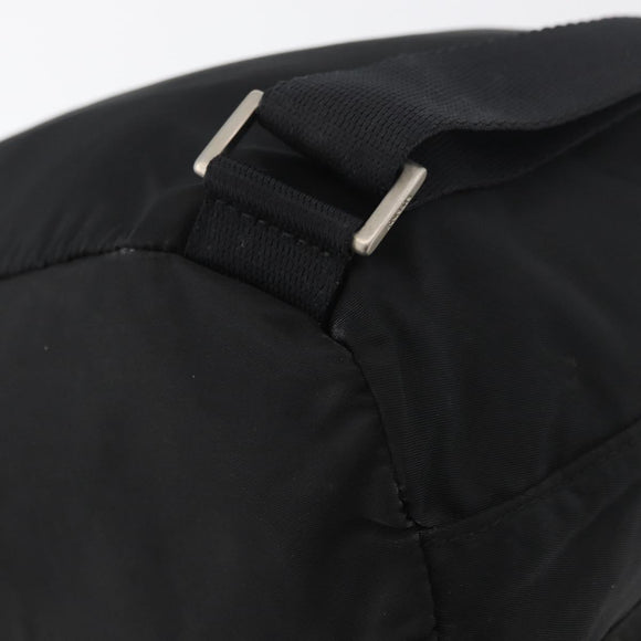 PRADA Rugzak Nylon Zwart Zilver Authentiek 178309