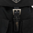 PRADA Rugzak Nylon Zwart Zilver Authentiek 178309-10