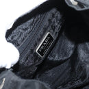 PRADA Rugzak Nylon Zwart Zilver Authentiek 178309-23