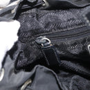 PRADA Rugzak Nylon Zwart Zilver Authentiek 178309-27
