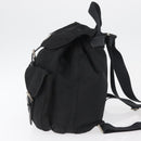 PRADA Rugzak Nylon Zwart Zilver Authentiek 178309-3