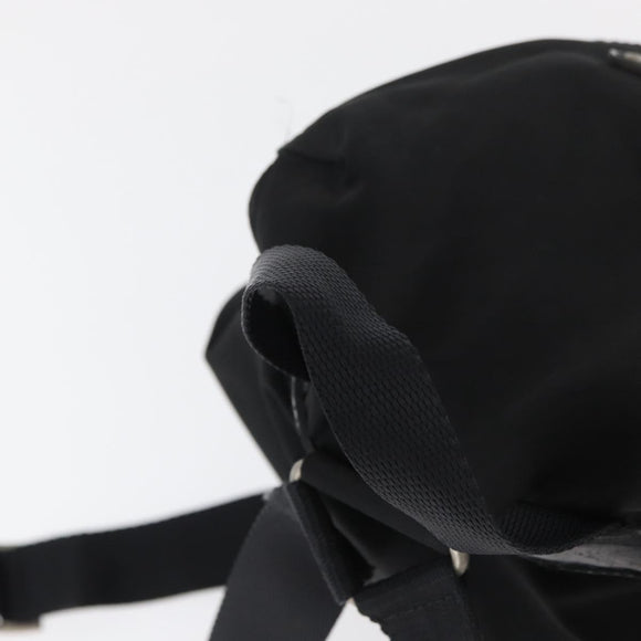 PRADA Rugzak Nylon Zwart Zilver Authentiek 178309
