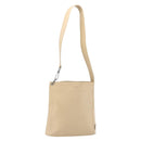 GUCCI Shoulder Bag Leather Beige Silver 91761 Auth 178313-1