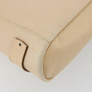 GUCCI Shoulder Bag Leather Beige Silver 91761 Auth 178313-9
