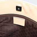 GUCCI Shoulder Bag Leather Beige Silver 91761 Auth 178313-17