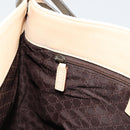 GUCCI Shoulder Bag Leather Beige Silver 91761 Auth 178313-20