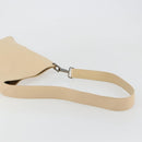GUCCI Shoulder Bag Leather Beige Silver 91761 Auth 178313-7