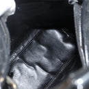 GUCCI Bamboo GG Canvas Shoulder Bag Suede Black Silver 001 3006 Auth 178314-16