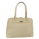 GUCCI Tote Bag Leather Beige Silver 002 1122 2684 Auth 178316-1