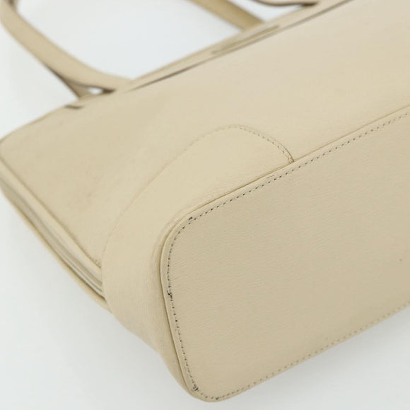 GUCCI Tote Bag Leather Beige Silver 002 1122 2684 Auth 178316