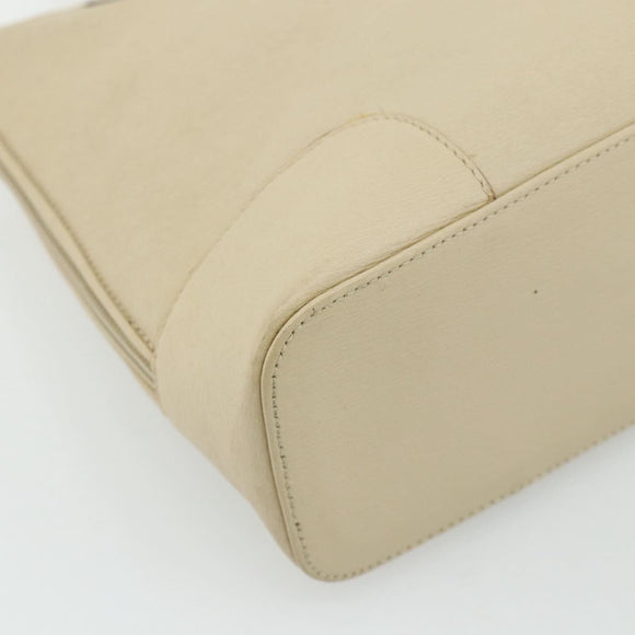 GUCCI Tote Bag Leather Beige Silver 002 1122 2684 Auth 178316