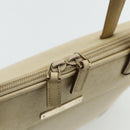 GUCCI Tote Bag Leather Beige Silver 002 1122 2684 Auth 178316-10