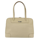 GUCCI Tote Bag Leather Beige Silver 002 1122 2684 Auth 178316-13