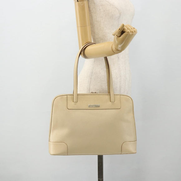 GUCCI Tote Bag Leather Beige Silver 002 1122 2684 Auth 178316