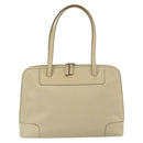 GUCCI Tote Bag Leather Beige Silver 002 1122 2684 Auth 178316-2