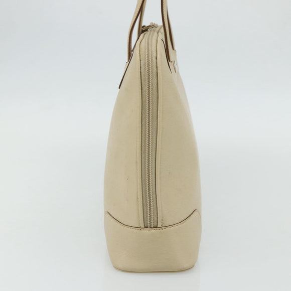 GUCCI Tote Bag Leather Beige Silver 002 1122 2684 Auth 178316