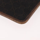 GUCCI GG Canvas Shoulder Bag Dark Brown Silver 27639 Auth 178318A-14