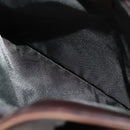 GUCCI GG Canvas Shoulder Bag Dark Brown Silver 27639 Auth 178318A-17